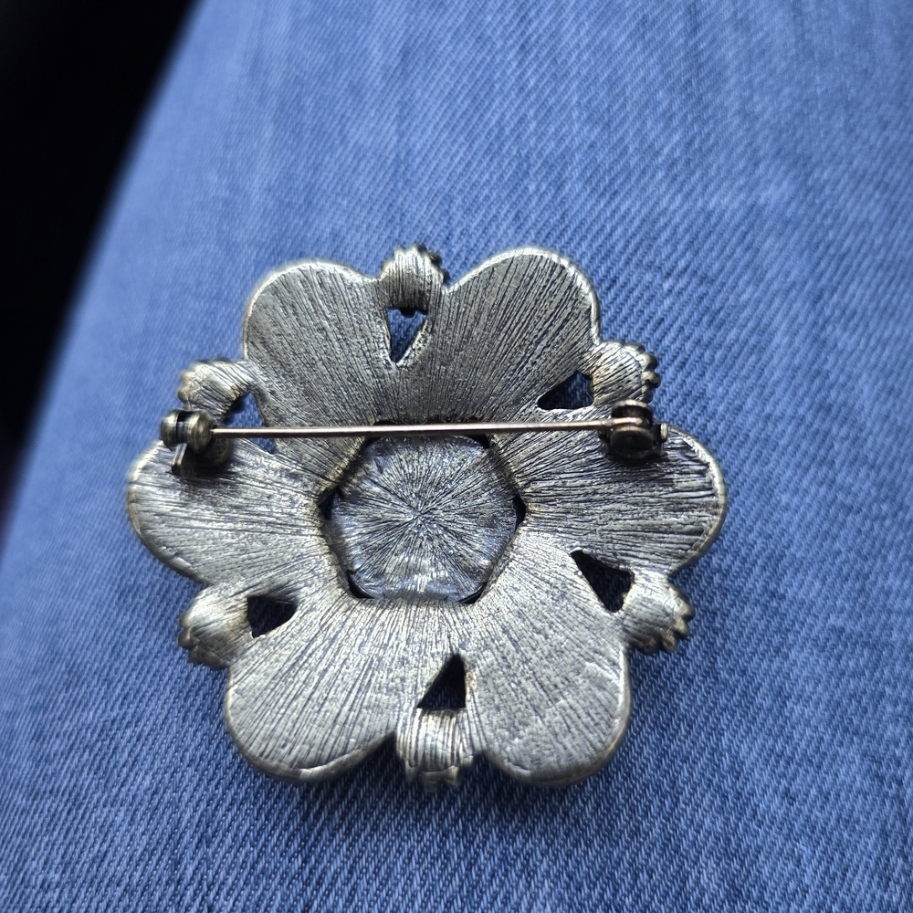 Colorful Vintage Floral Brooch - Picture 3 of 4